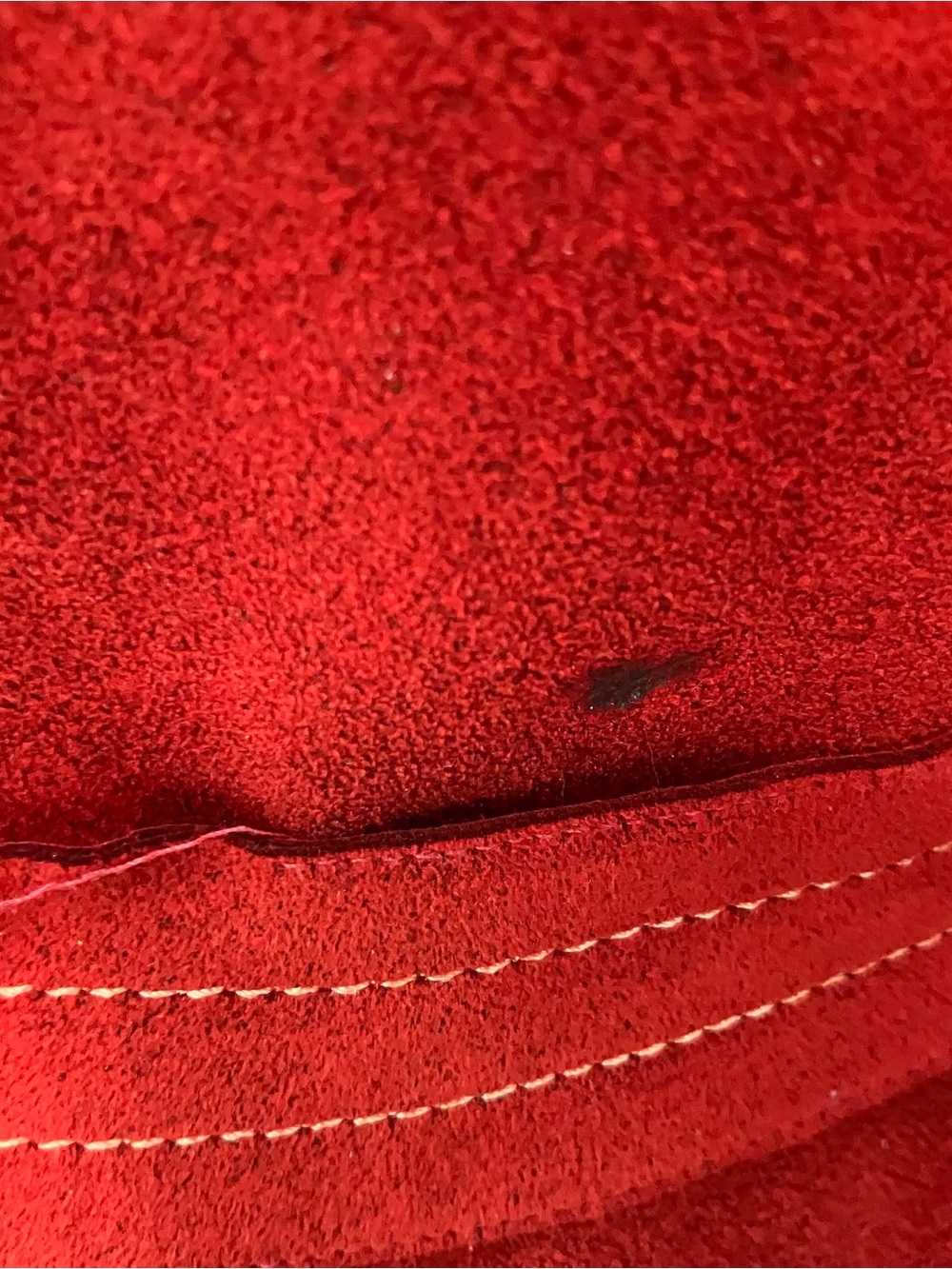 VTG Women’s Sz.8 70s Red Suede Leather Belted Trench Coat Long Boho Festival - Picture 11 of 16